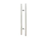 CSQLP Square Ladder Pull, Back-to-Back Entrance Door Handle, Stainless Steel 304 Tube in 1/16" Thickness — CSQLP48-SSS — Brushed Stainless Steel — 48"