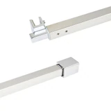 C2861, FRAMELESS SHOWER DOOR, SQUARE FIXED PANEL WALL-TO-GLASS SUPPORT BAR — C2861A