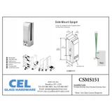 CSMS151, Stainless Smart Side Mount Spigot for 1/2" Glass — CSMS151 — Polished Stainless Steel