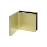 CSB90W, 90° Glass-to-Wall, Fixed Panel Square Clamp with Large Leg, WITH COVER — CSB90WSB