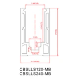 CBSLLS, Aluminum Base shoes For 1/2" -9/16" thickness glass