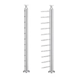 CRPC42, Round Post for cable Ø2", 42", (Post Only, Not include cable, Tensioner & Terminal Press And Latch) — CRPC42 — Brushed Stainless Steel — TERMINAL
