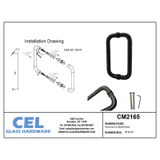 CM2165, Solid Aluminum Straight Back to Back Pull Handles. — CM2165-10X10 — 10" — Dark Bronze