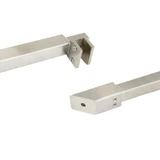 C2863, FRAMELESS SHOWER DOOR, SQUARE FIXED PANEL WALL TO GLASS SUPPORT BAR — C2863A