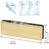 PH20C, CRL Adjustable North American Top Door Patch Fitting — PH20C — Polished Brass