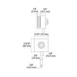 03P38, CRL Deluxe Slip-On Showcase Lock for 3/8" Glass — 03P38 — Polished Chrome
