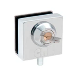 03P38, CRL Deluxe Slip-On Showcase Lock for 3/8" Glass — 03P38 — Polished Chrome