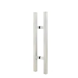 CSQLP Square Ladder Pull, Back-to-Back Entrance Door Handle, Stainless Steel 304 Tube in 1/16" Thickness — CSQLP24-SSS — Brushed Stainless Steel — 24"
