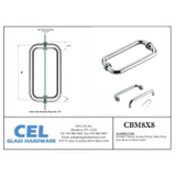 CBM, Tubular Back to Back Pull Handle & Towel Bar — CBM8X8