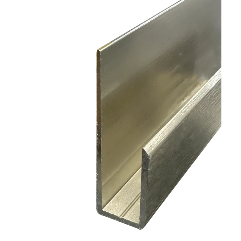 CD645, Brushed Nickel, J Channel, 1/4" Deep Nose Aluminum — CD645