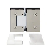 CEL180, Heavy Duty Adjustable Glass-to-Glass 180° with Cover Plate Hinge, For 3/8"~1/2" Glass — CEL180CH