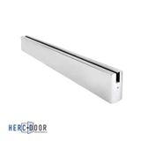 R4S12 without Lock, FHC 4" Square Door Rail 35-3/4" Without Lock - 1/2" Glass — R4S12 — Polished Stainless