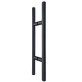 CLP Ladder Style, Back-to-Back Pull Entrance Door Handle, Stainless Steel 304 Tube in 1/16" Thickness — CLP24-MB — Matte Black — CLP24