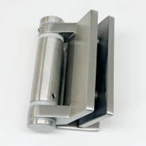 CY11WS, Glass to Wall Heavy Duty Hinge for 3/8" to 5/8" Thickness Glass, flat pin — CY11WS — Brushed Stainless Steel