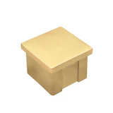 CEC-4040, Square End Cap for 1-1/2" x 1-1/2" Square Handrail Tube — CEC-4040 — Brushed Gold
