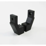 CSQOF, Offset Mount Mid-Post for Square Ladder Pulls (1 Set) — CSQOF-MB — Matte Black