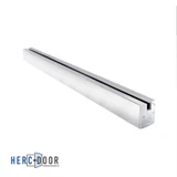 R25S12 without lock,FHC 2-1/2" Low Profile Square Door Rail Without Lock For 1/2" Glass - 35-3/4" Length — R25S12 — Polished Stainless