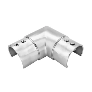 CE90-D424, Stainless Steel 90 Degree Corner Connector For 1-1/2″ Round Tube — CE90-D424-PSS — Polished Stainless Steel