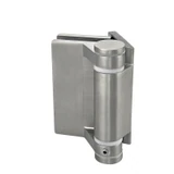 CY11WS, Glass to Wall Heavy Duty Hinge for 3/8" to 5/8" Thickness Glass, flat pin — CY11WS — Brushed Stainless Steel