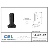 CRDMS160, Round Spigot Size: Ø 2" x 6 1/4" Height ,Duplex 2205 — CRDMS160 — Matte Black
