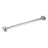 C2704, FRAMELESS SHOWER DOOR, ROUND FIXED PANEL GLASS TO GLASS SUPPORT BAR — C2704A