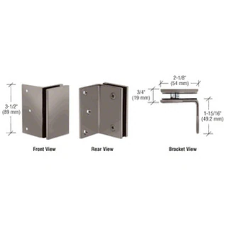GE90SGM, CRL Gun Metal Geneva Series Wall Mount Bracket — GE90SGM