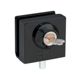03P38, CRL Deluxe Slip-On Showcase Lock for 3/8" Glass — 03P38MBL — Matte Black