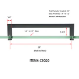 CSQ, Square Tubing Singled-Sided Pull Handle — CSQ20