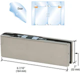 PH20C, CRL Adjustable North American Top Door Patch Fitting — PH20C — Brushed Stainless Steel