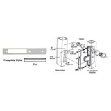 DL2111, CRL Flat Faceplate for DL2110 Series Long Throw Deadlocks — DL2111 — Aluminum
