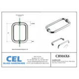 CBM, Tubular Back to Back Pull Handle & Towel Bar — CBM6X6