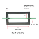 CSQ, Square Tubing Back to Back Pull Handle — CSQ12X12