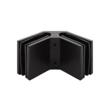 CGTGS90, 90 degree corner Railing clamp, glass to glass, for 3/8" & 1/2" Glass — CGTGS90 — Matte Black