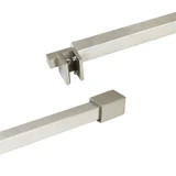 C2861, FRAMELESS SHOWER DOOR, SQUARE FIXED PANEL WALL-TO-GLASS SUPPORT BAR — C2861A