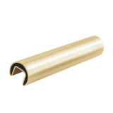 CCPD424, "Round Cap Railing Ø 1-1/2"* 1/16" with slot size 1"x 1" — CCPD424 — Brushed Gold — 120"