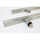 CSQLP Square Ladder Pull, Back-to-Back Entrance Door Handle, Stainless Steel 304 Tube in 1/16" Thickness — CSQLP24-SSS — Brushed Stainless Steel — 24"