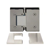 CEL180, Heavy Duty Adjustable Glass-to-Glass 180° with Cover Plate Hinge, For 3/8"~1/2" Glass — CEL180PN