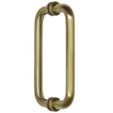 BM8X8BBRZ,CRL Brushed Bronze 8" BM Series Tubular Back-to-Back Pull Handle