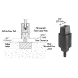 CRL9040S, CRL Floor Mounted Closer Flat Tapered Aluminum Spindle — CRL9040S18 — 3/4"