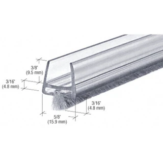 CW12,CRL Clear Polycarbonate Wipe with Pile Weatherstrip — CW12