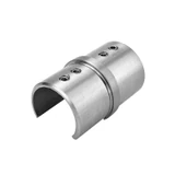 CC180-D424, Tube to tube 180 degree connector for Ø 1-5/8" slotted tube — CC180-D424 — Brushed Stainless Steel