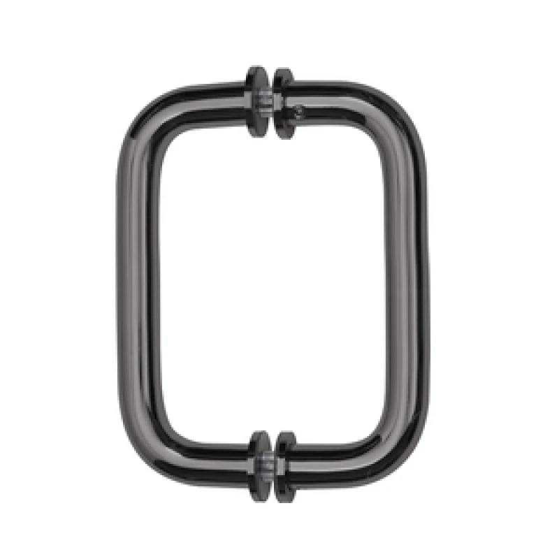 SDPR6GM,CRL Gun Metal 6" Tubular Back-to-Back 3/4" Diameter Shower Door Pull Handles — SDPR6GM