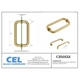CBM, Tubular Back to Back Pull Handle & Towel Bar — CBM8X8
