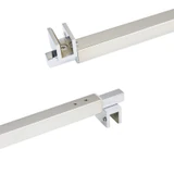 C2862, FRAMELESS SHOWER DOOR, SQUARE FIXED PANEL GLASS TO GLASS SUPPORT BAR — C2862A