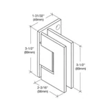 GEN044BR,CRL Polished Brass Geneva 044 Series Wall Mount Offset Back Plate Hinge