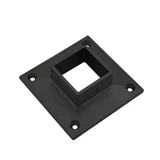 CFL-4040, Square Base Flange for 1-1/2" x 1-1/2" Square Handrail Tube — CFL-4040 — Matte Black