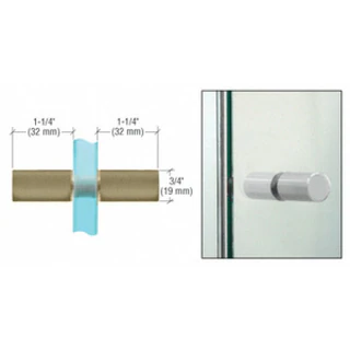 SDK112BBRZ,CRL Brushed Bronze Cylinder Style Back-to-Back Shower Door Knobs — SDK112BBRZ