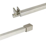 C2861, FRAMELESS SHOWER DOOR, SQUARE FIXED PANEL WALL-TO-GLASS SUPPORT BAR — C2861A