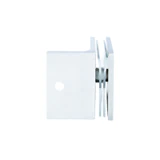 CSGC037, Fixed Panel Square Clamp With Leg for Frameless Shower Door — CSGC037