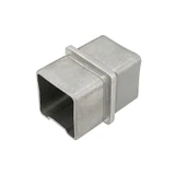CC180-4040, Square Line 180 Degree Connector (in-line) for 1 1/2 x 1 1/2 Tube Handrails — CC180-4040 — Brushed Stainless Steel
